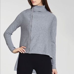 BCBG MAX AZRIA draped Moto sweater jacket